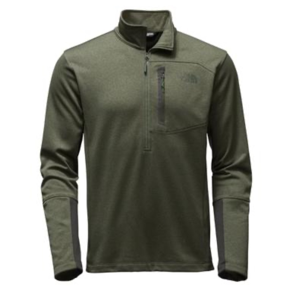 Men’s The North Face Softshell Fleece Green Quarter Zip